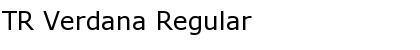 TR Verdana Regular Font