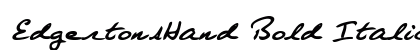 EdgertonsHand Bold Italic Preview