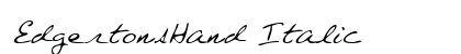 EdgertonsHand Italic Preview