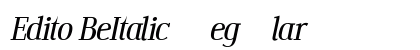 Edito BeItalic Regular preview