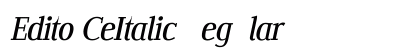 Edito CeItalic Regular preview