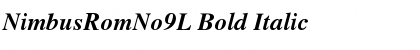 NimbusRomNo9L Bold Italic Font