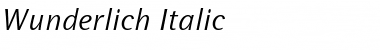 Wunderlich Italic Font Wunderlich Italic Font