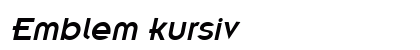 Emblem kursiv Preview