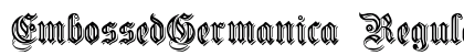 EmbossedGermanica Regular preview