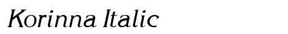 Korinna Italic Preview
