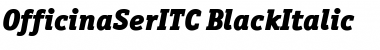 OfficinaSerITC Black Italic Font