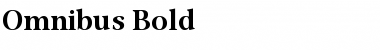 Omnibus Bold Font