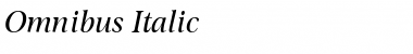 Omnibus Italic Font