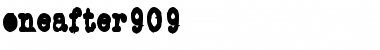 OneAfter909 Regular Font