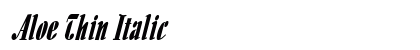 Aloe Thin Italic preview