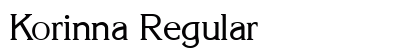 Korinna Regular Preview