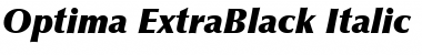 Optima-ExtraBlack Extra BlackItalic Font