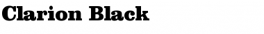 Clarion Black Normal Font