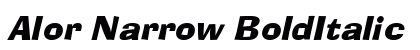 Alor Narrow BoldItalic Preview