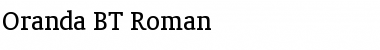 Oranda BT Roman Font