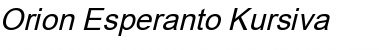 Orion Esperanto Kursiva Font