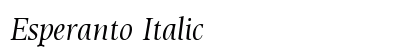Esperanto Italic Preview
