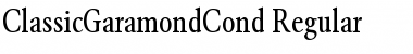 ClassicGaramondCond Regular Font