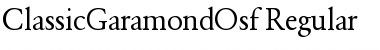 ClassicGaramondOsf Regular Font