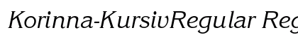 Korinna-KursivRegular Regular