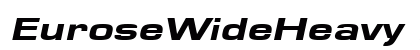 EuroseWideHeavy Italic Preview