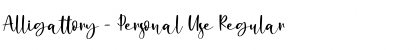 Download Alligattory - Personal Use Font Download Alligattory - Personal Use Font