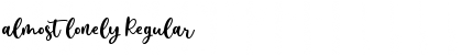 Download almost lonely Font Download almost lonely Font