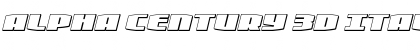 Download Alpha Century 3D Italic Font Download Alpha Century 3D Italic Font