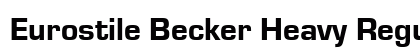 Eurostile Becker Heavy Regular preview