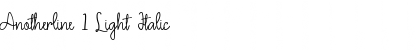Anotherline_1 Light Italic Font