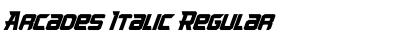 Arcades Italic Regular Font