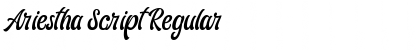 Ariestha Script Regular Font