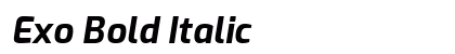 Exo Bold Italic Preview