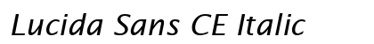 Lucida Sans CE Italic Preview