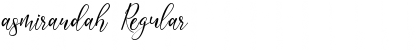 asmirandah Regular Font