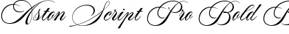 Aston Script Pro Bold Bold Font