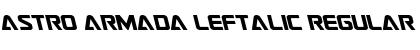 Astro Armada Leftalic Regular Font Astro Armada Leftalic Regular Font