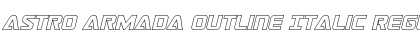 Astro Armada Outline Italic Regular Font