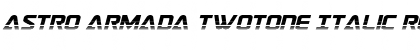 Astro Armada Twotone Italic Regular Font