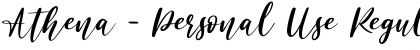 Athena - Personal Use Regular Font