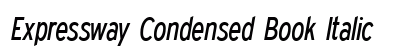Expressway Condensed Book Italic Preview