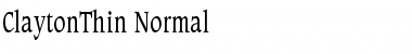 ClaytonThin Normal Font