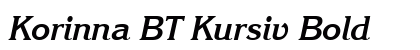 Korinna BT Kursiv Bold Preview