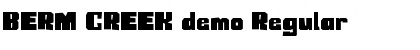 BERM CREEK demo Regular Font