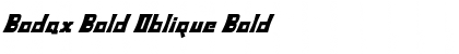 Bodax Bold Oblique Bold Font