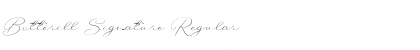 Botterill Signature Regular Font