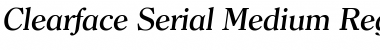 Clearface-Serial-Medium RegularItalic Font