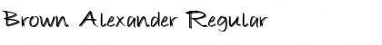 Brown Alexander Regular Font