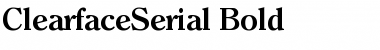 ClearfaceSerial Bold Font